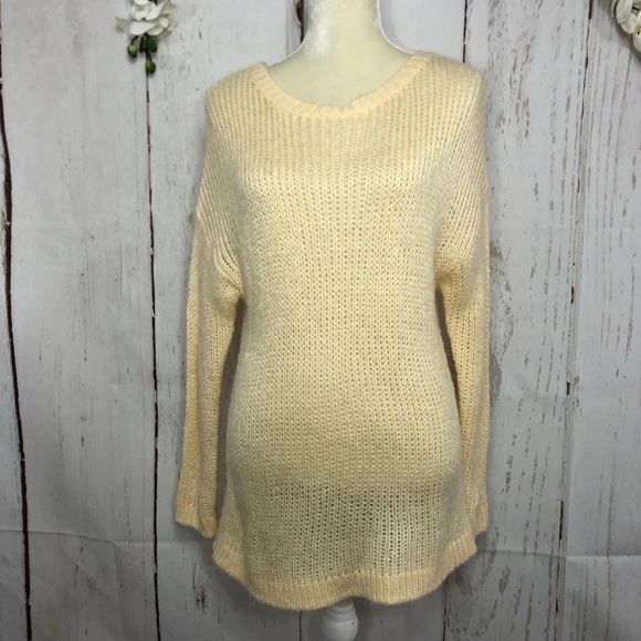 FOREVER 21 CROCHET VANILLA SWEATER S - Picture 1 of 8